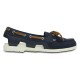 Pantofi Crocs Women's Beach Line Hybrid Boat Shoe Culoare Albastru - Navy/White