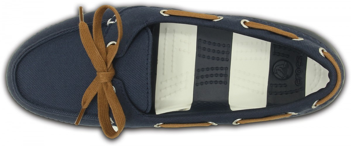 Pantofi Crocs Women\'s Beach Line Hybrid Boat Shoe Albastru - Navy/White - 2 | YEO