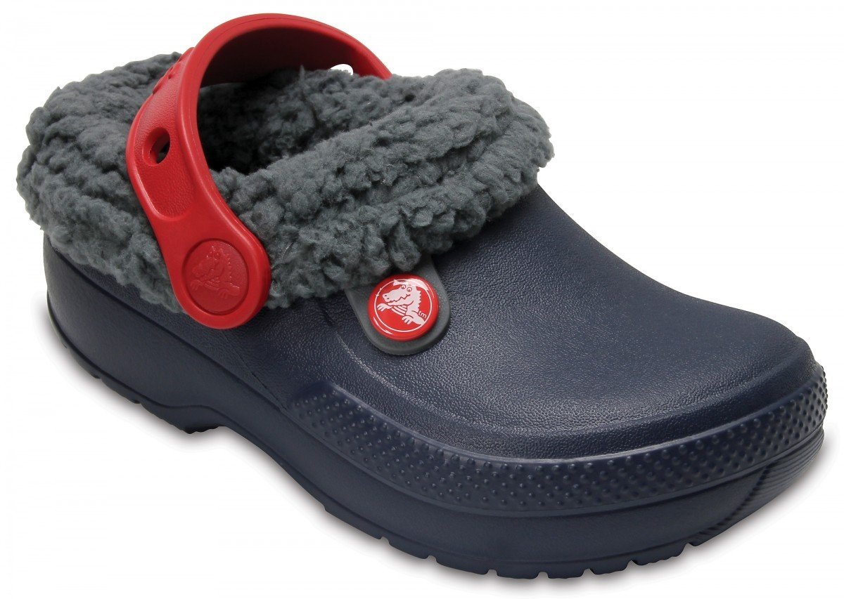 Saboti Crocs Kids\' Classic Blitzen III Lined Clog Albastru - Navy/Slate Grey - 1 | YEO