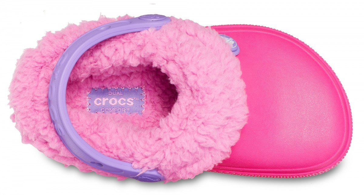 Saboti Crocs Kids\' Classic Blitzen III Lined Clog Roz - Candy Pink/Party Pink - 1 | YEO