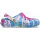 Saboti Crocs Classic Tie-Dye Lined Clog Culoare Multicolor - Powder Blue/Multi