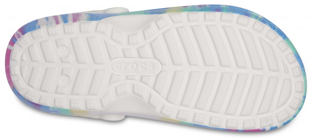Saboti Crocs Classic Tie-Dye Lined Clog Multicolor - Powder Blue/Multi - 3 | YEO