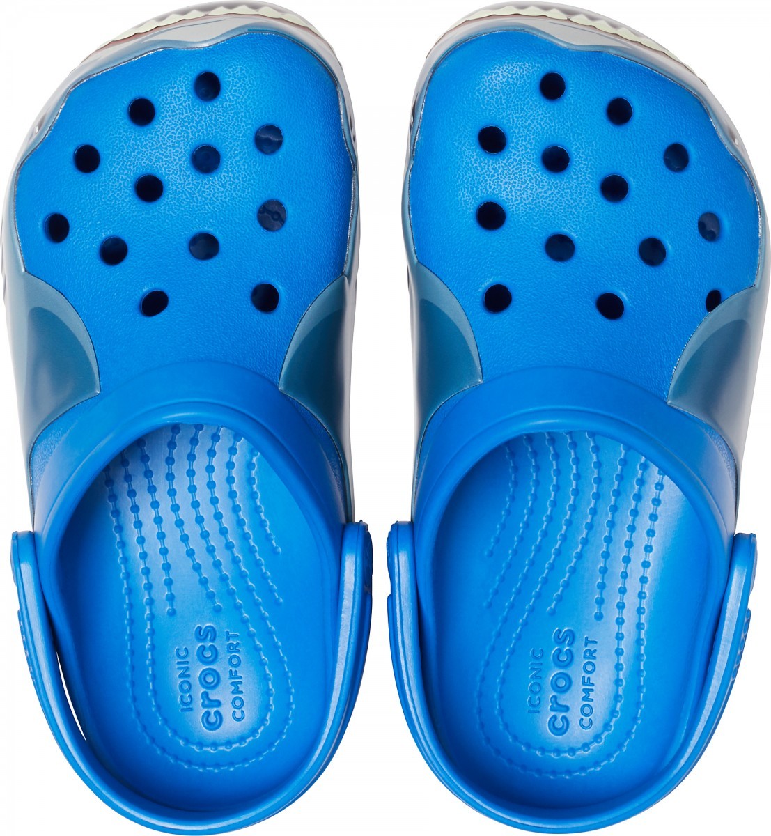 Saboți Crocs Fun Lab Shark Band Clog Albastru - Bright Cobalt - 2 | YEO