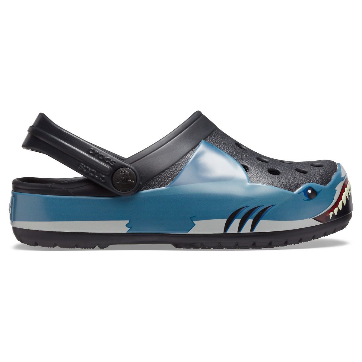 Saboți crocs fun lab shark band clog negru - black