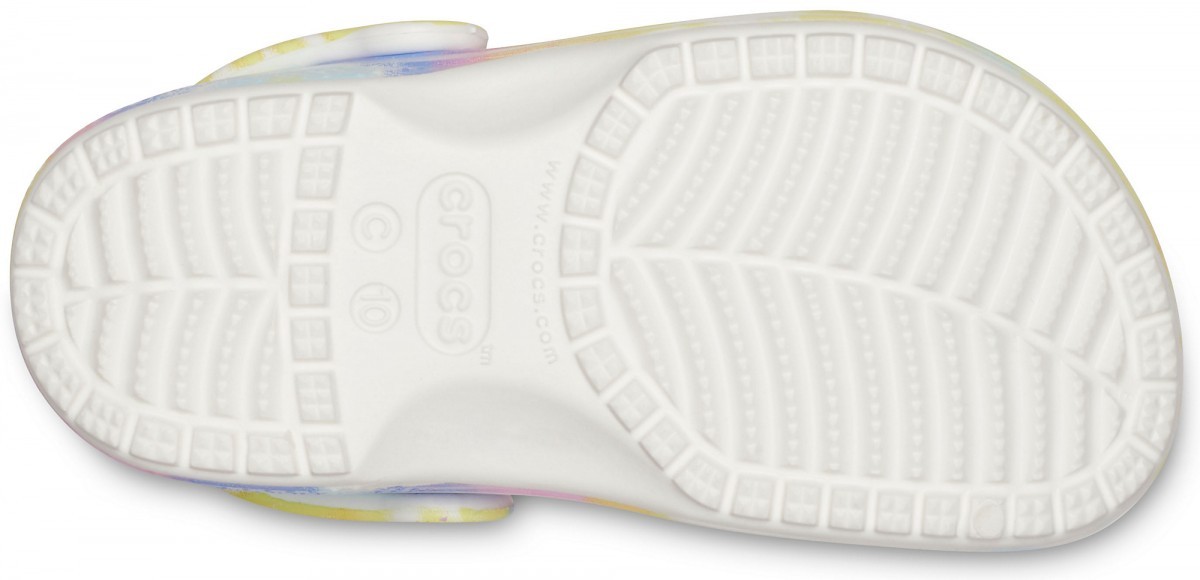 Saboți Crocs Kids\' Classic Tie-Dye Graphic Clog Alb - White/Multi - 3 | YEO