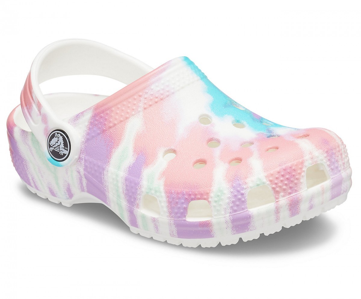 Saboți Crocs Kids\' Classic Tie-Dye Graphic Clog Multicolor - Fresco/Multi - 1 | YEO