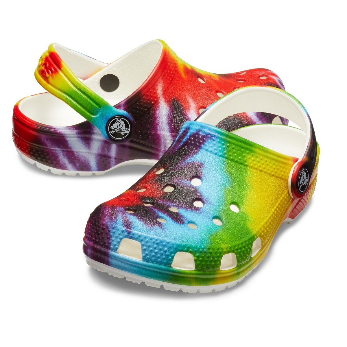 Saboți Crocs Kids\' Classic Tie-Dye Graphic Clog Multicolor - Multi - 4 | YEO
