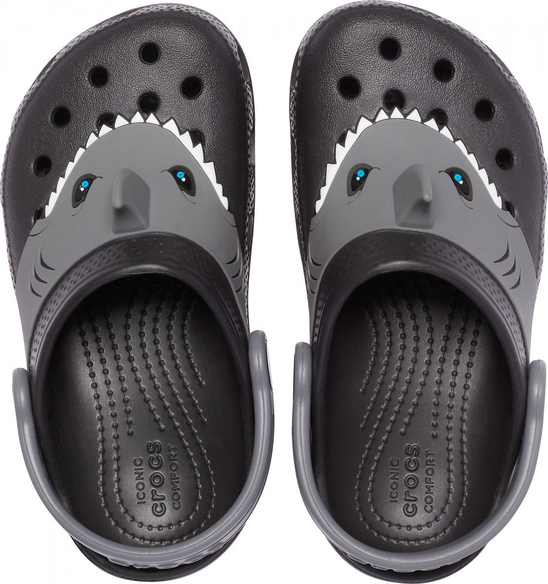 Saboți Crocs Fun Lab Classic I AM Shark Clog Negru - Black - 3 | YEO