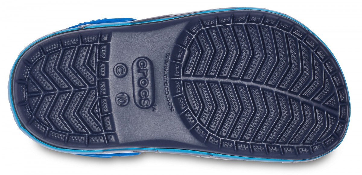 Saboți Crocs Fun Lab Shark Lights Clog Albastru - Navy