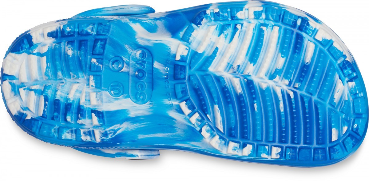 Saboți Crocs Kids\' Classic Marbled Clog Albastru - Bright Cobalt/White - 3 | YEO