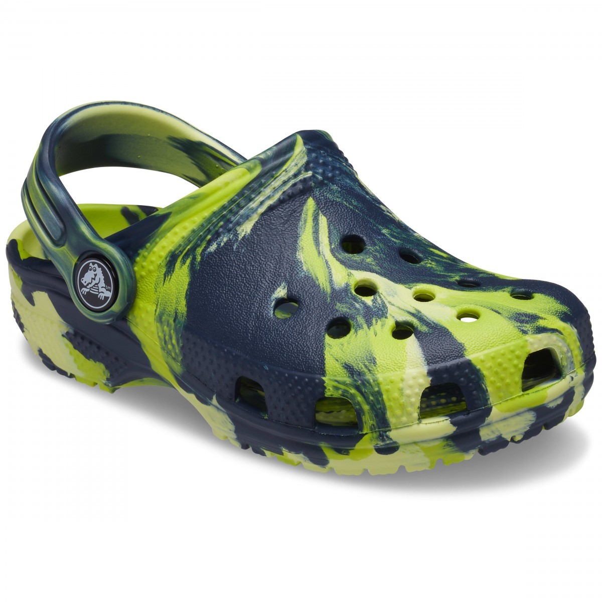 Saboți Crocs Kids\' Classic Marbled Clog Albastru - Navy/Multi - 1 | YEO