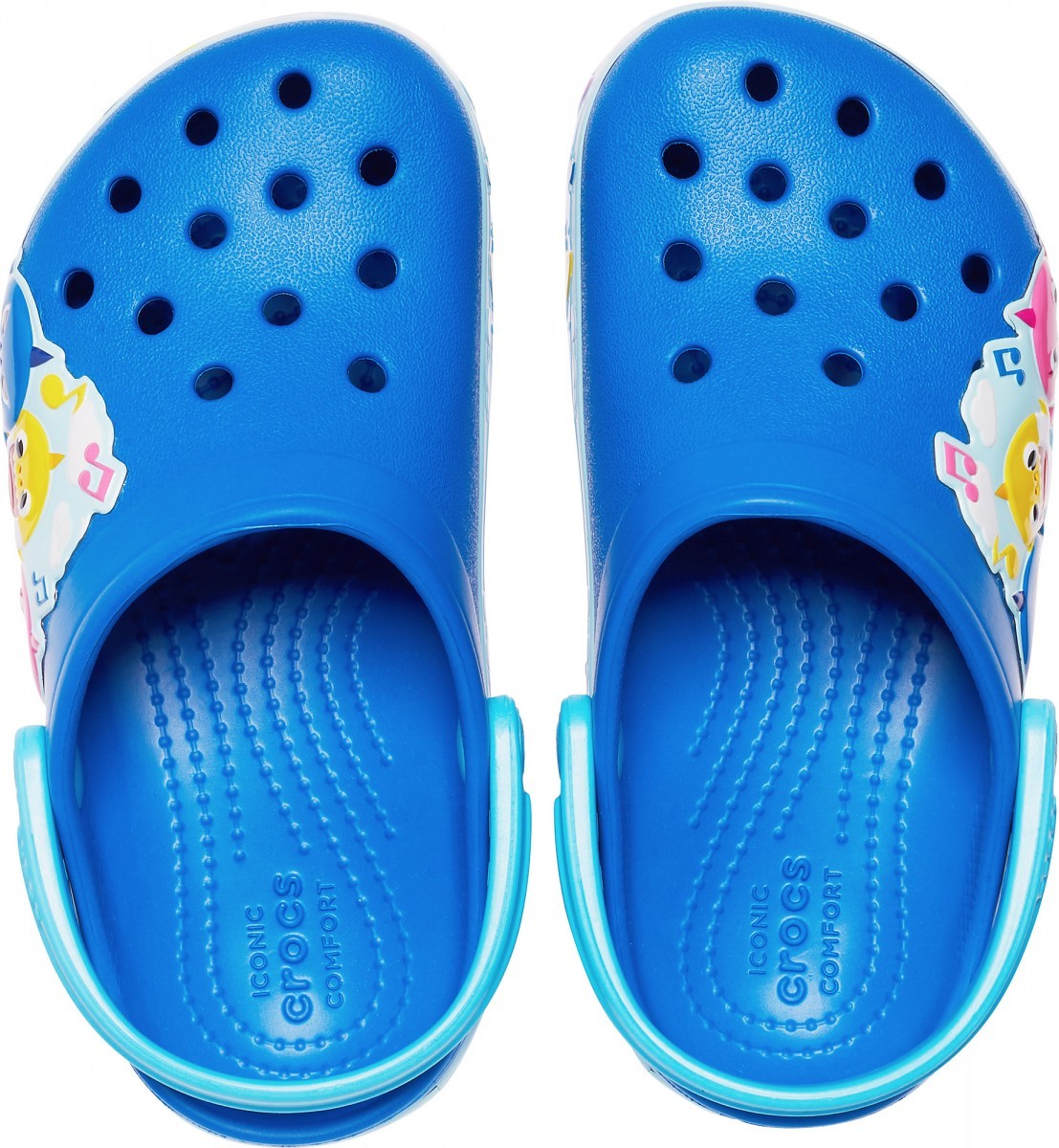 Saboți Crocs Fun Lab Baby Shark Band Clog Albastru - Bright Cobalt - 2 | YEO