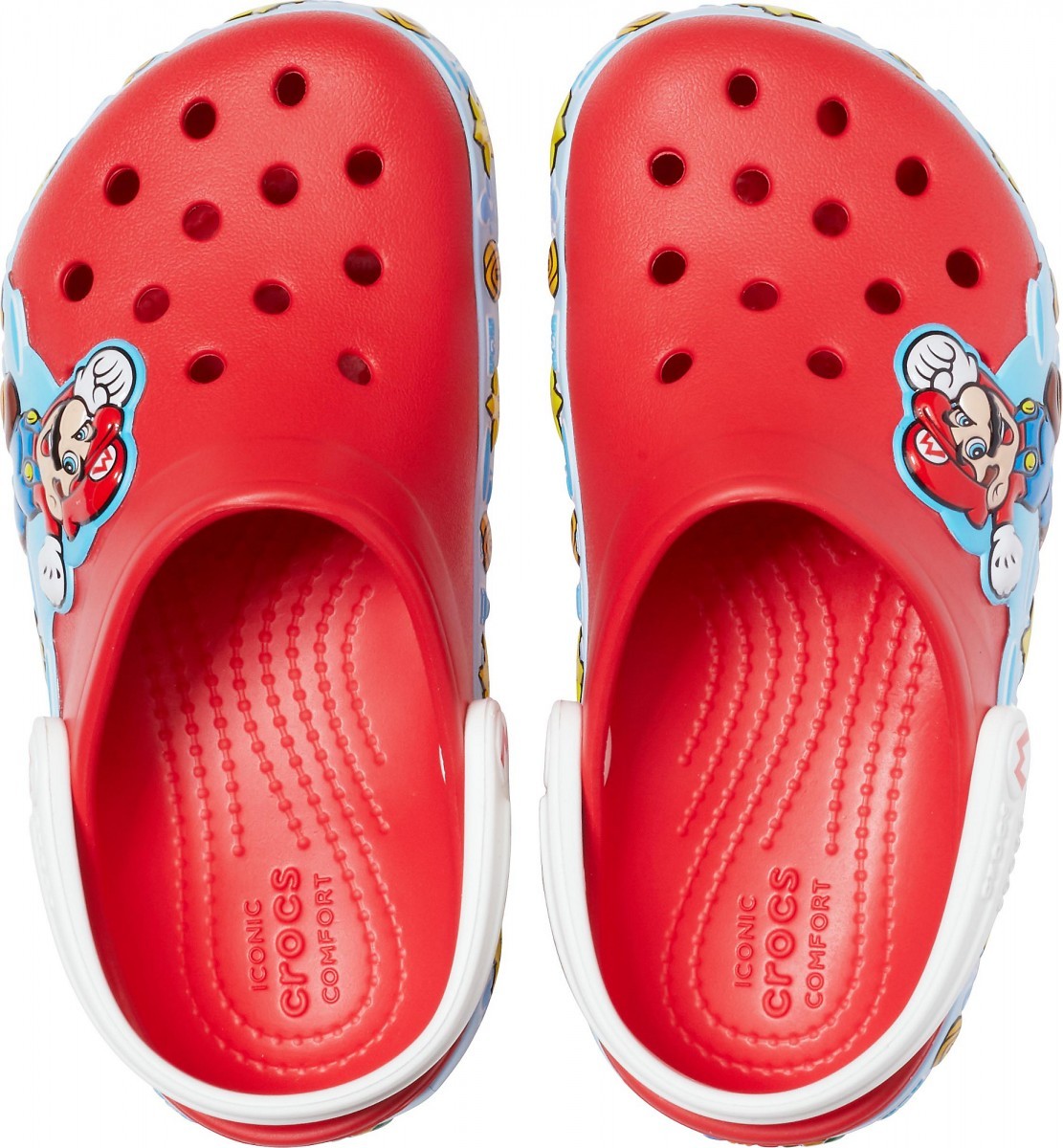 Saboți Crocs Fun Lab Super Mario Lights Clog Rosu - Flame - 2 | YEO