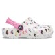 Saboți Crocs Classic Kid's Heart Print Clog Culoare Alb - White
