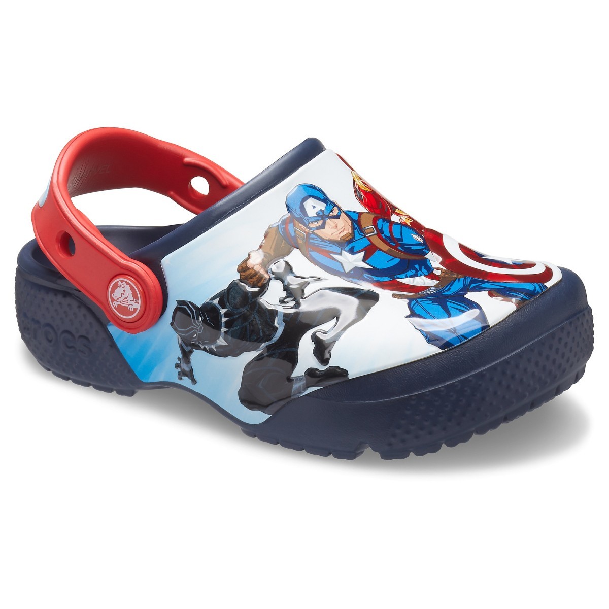 Saboți Crocs Fun Lab Avengers Patch Clog Albastru - Navy - 1 | YEO