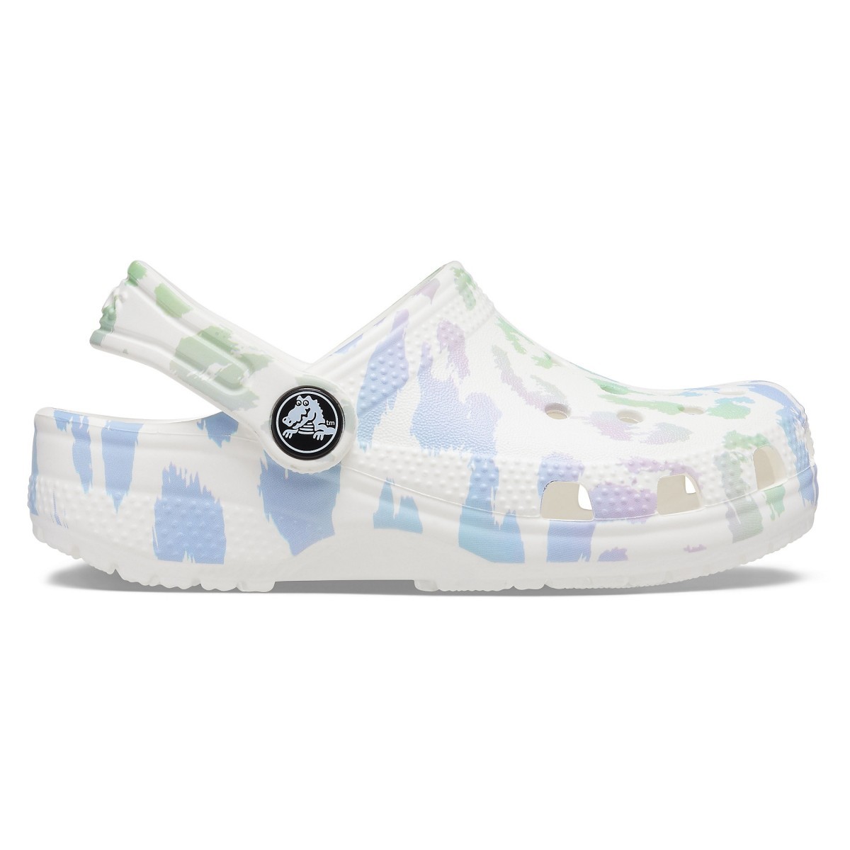 Saboți Crocs Kids\' Classic Out of this World II Clog Alb - White/Leopard