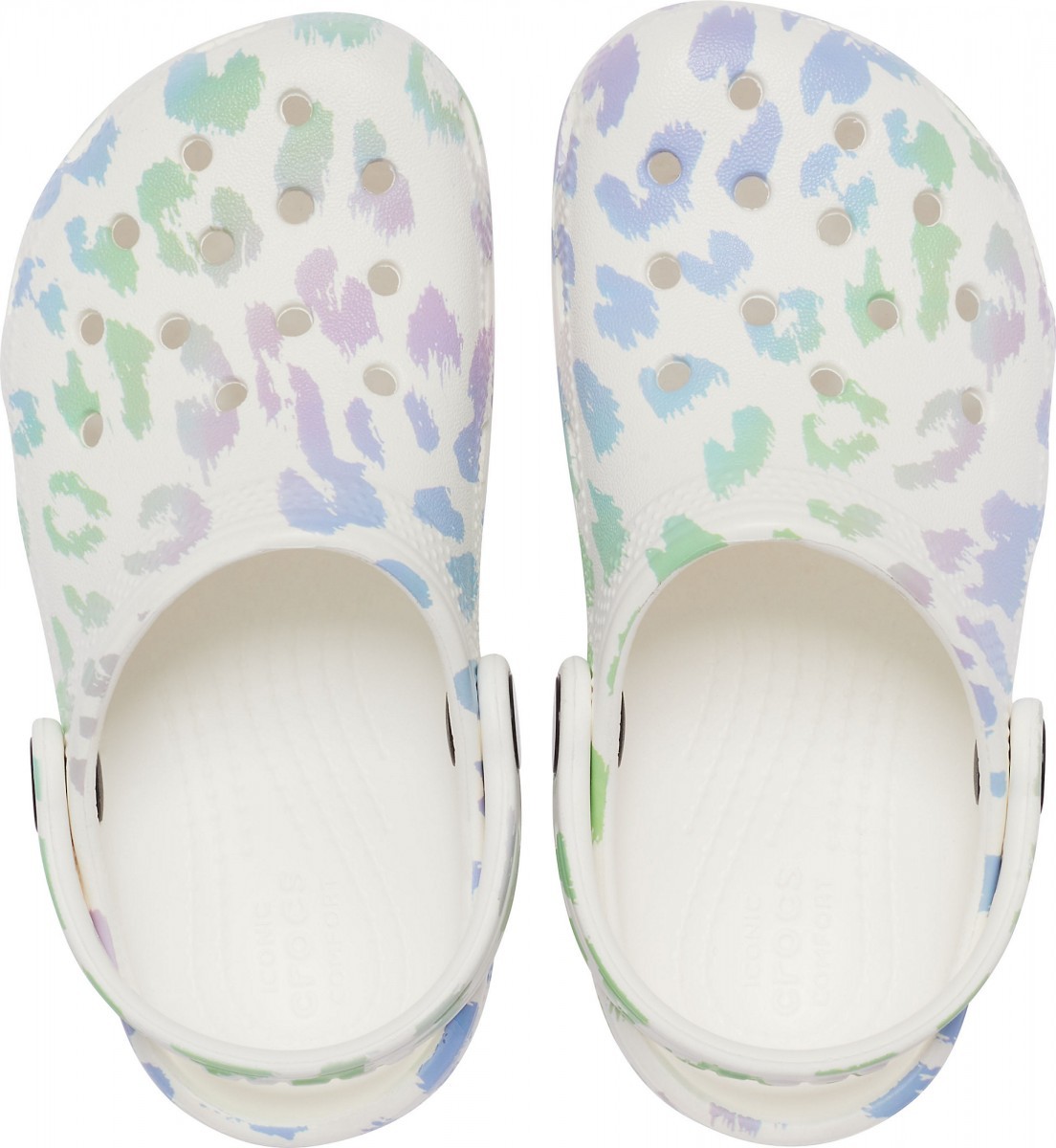 Saboți Crocs Kids\' Classic Out of this World II Clog Alb - White/Leopard - 2 | YEO