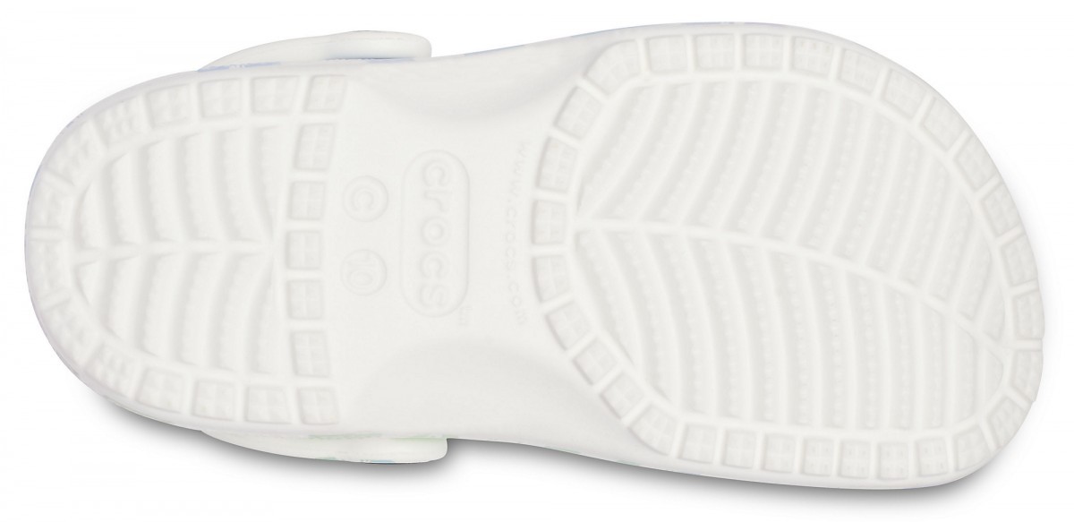 Saboți Crocs Kids\' Classic Out of this World II Clog Alb - White/Leopard - 3 | YEO