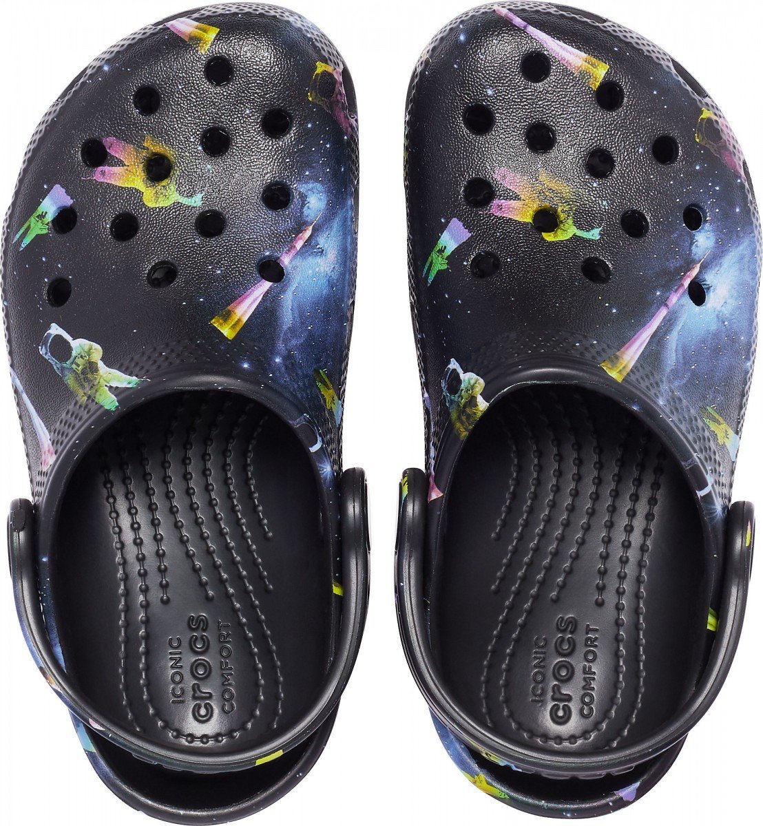 Saboți Crocs Kids\' Classic Out of this World II Clog Negru - Black - 2 | YEO
