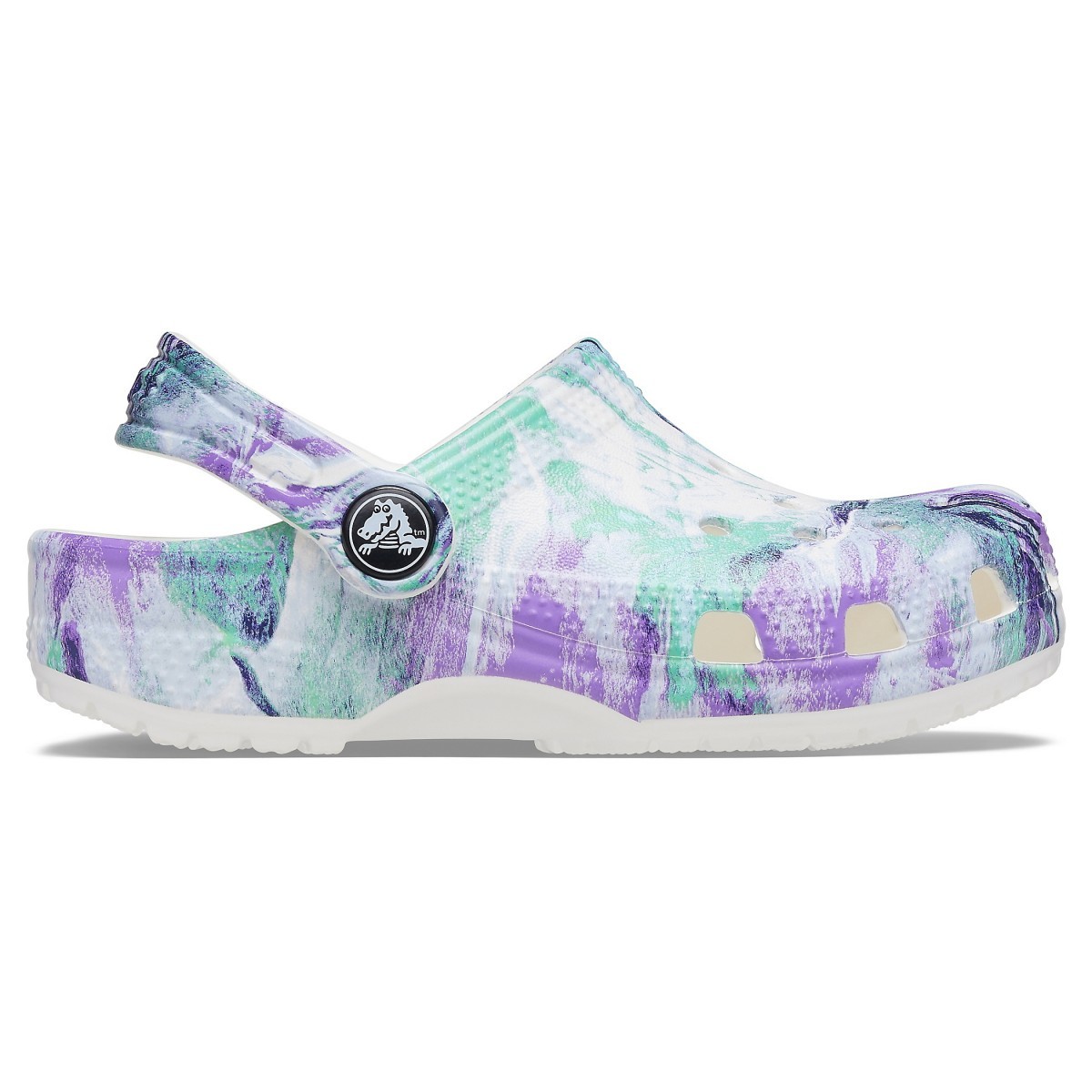 Saboți Crocs Kids\' Classic Out of this World II Clog Alb - White/Multi