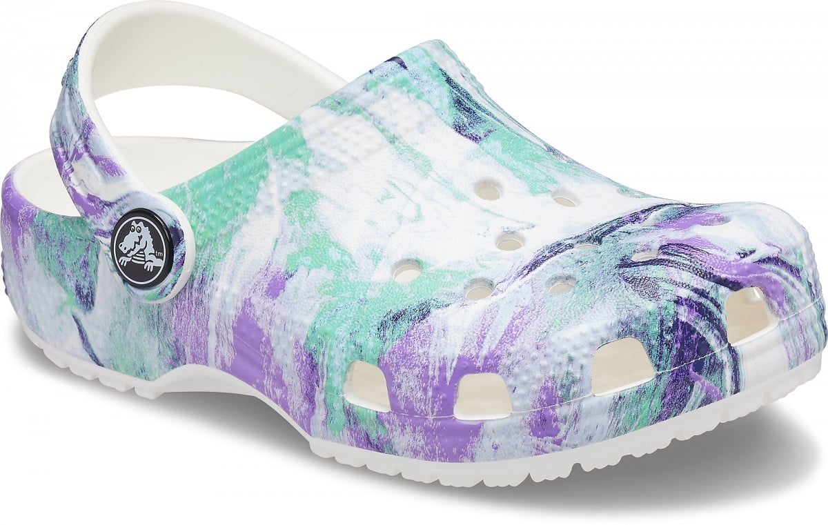 Saboți Crocs Kids\' Classic Out of this World II Clog Alb - White/Multi - 1 | YEO