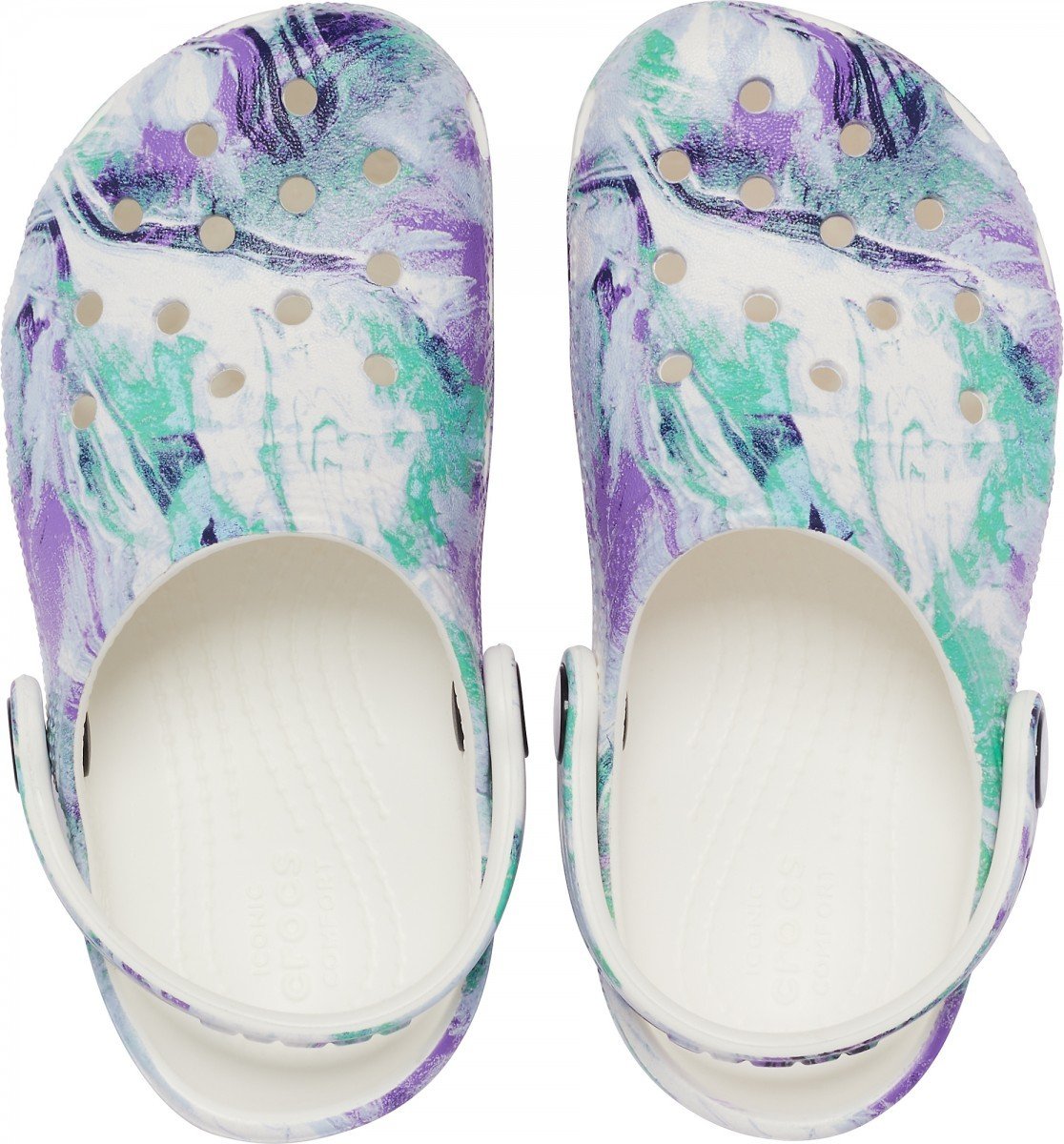 Saboți Crocs Kids\' Classic Out of this World II Clog Alb - White/Multi - 2 | YEO