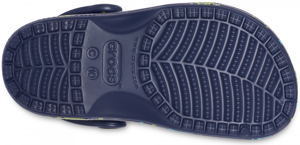 Saboți Crocs Classic Monster Print Clog Albastru - Navy