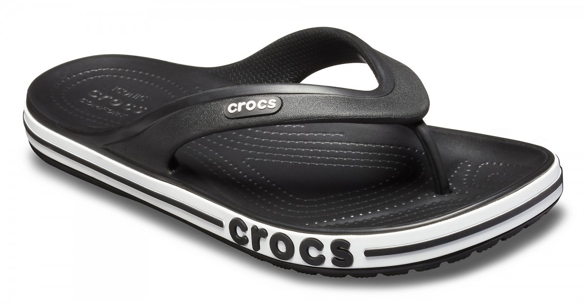 Șlapi Crocs Bayaband Flip Negru - Black/White - 1 | YEO