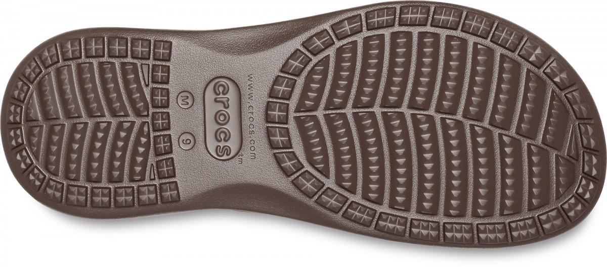 Șlapi Crocs Men\'s Santa Cruz Leather Flip Maro - Espresso - 3 | YEO