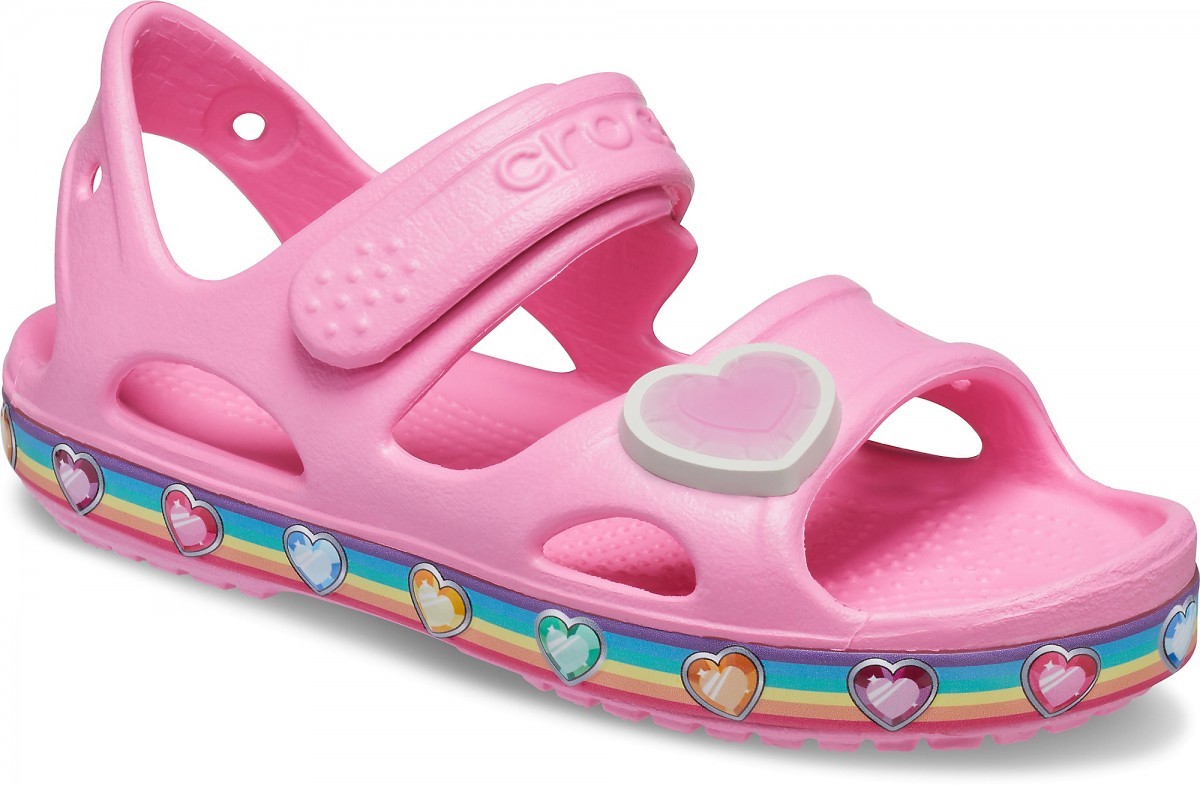 Sandale Crocs Fun Lab Rainbow Sandal Roz - Pink Lemonade - 1 | YEO