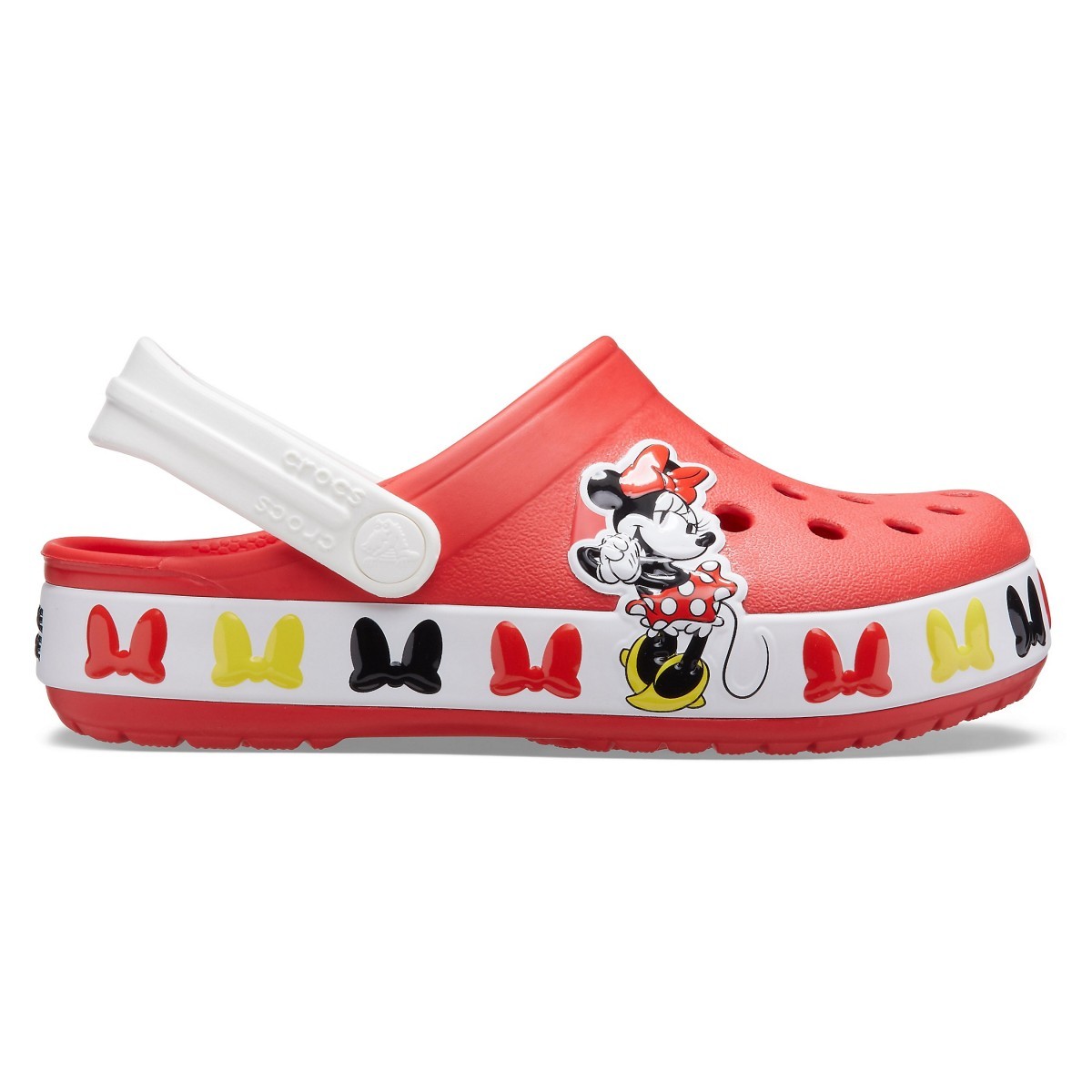 Saboti Crocs Fun Lab Disney Minnie Mouse Band Clog Rosu - Flame