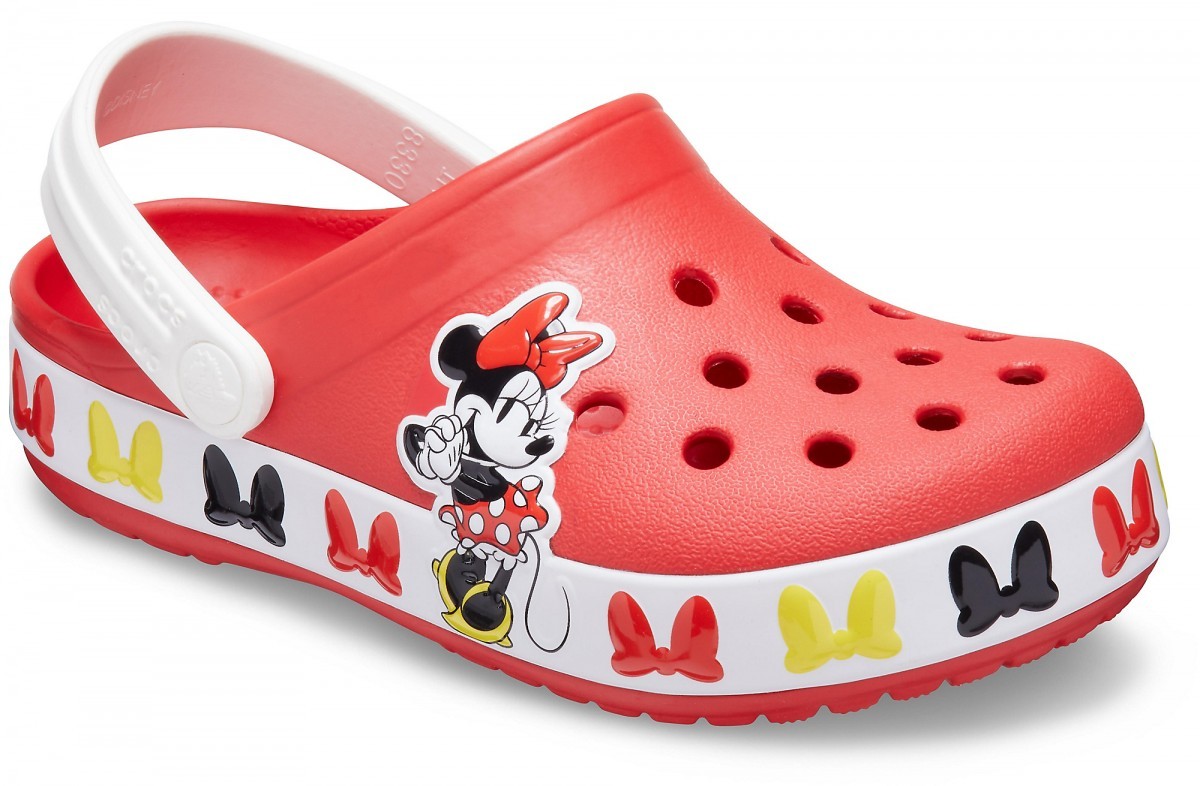 Saboți Crocs Fun Lab Disney Minnie Mouse Band Clog Rosu - Flame - 1 | YEO