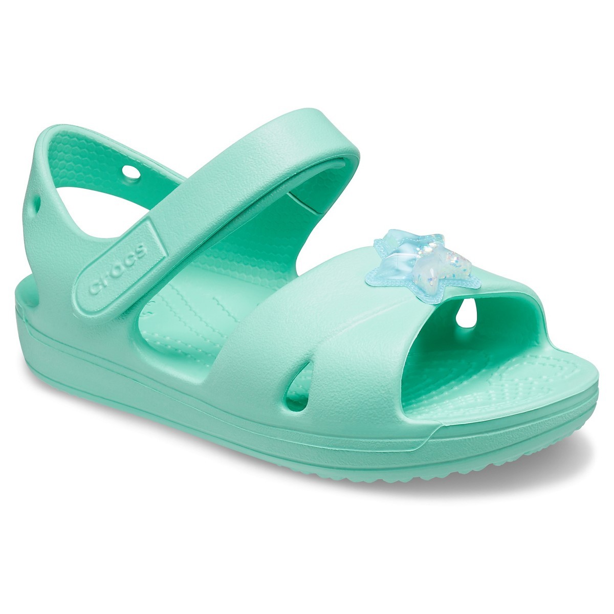Sandale Crocs Classic Cross-Strap Charm Sandal Verde – Pistachio Charm imagine 2022
