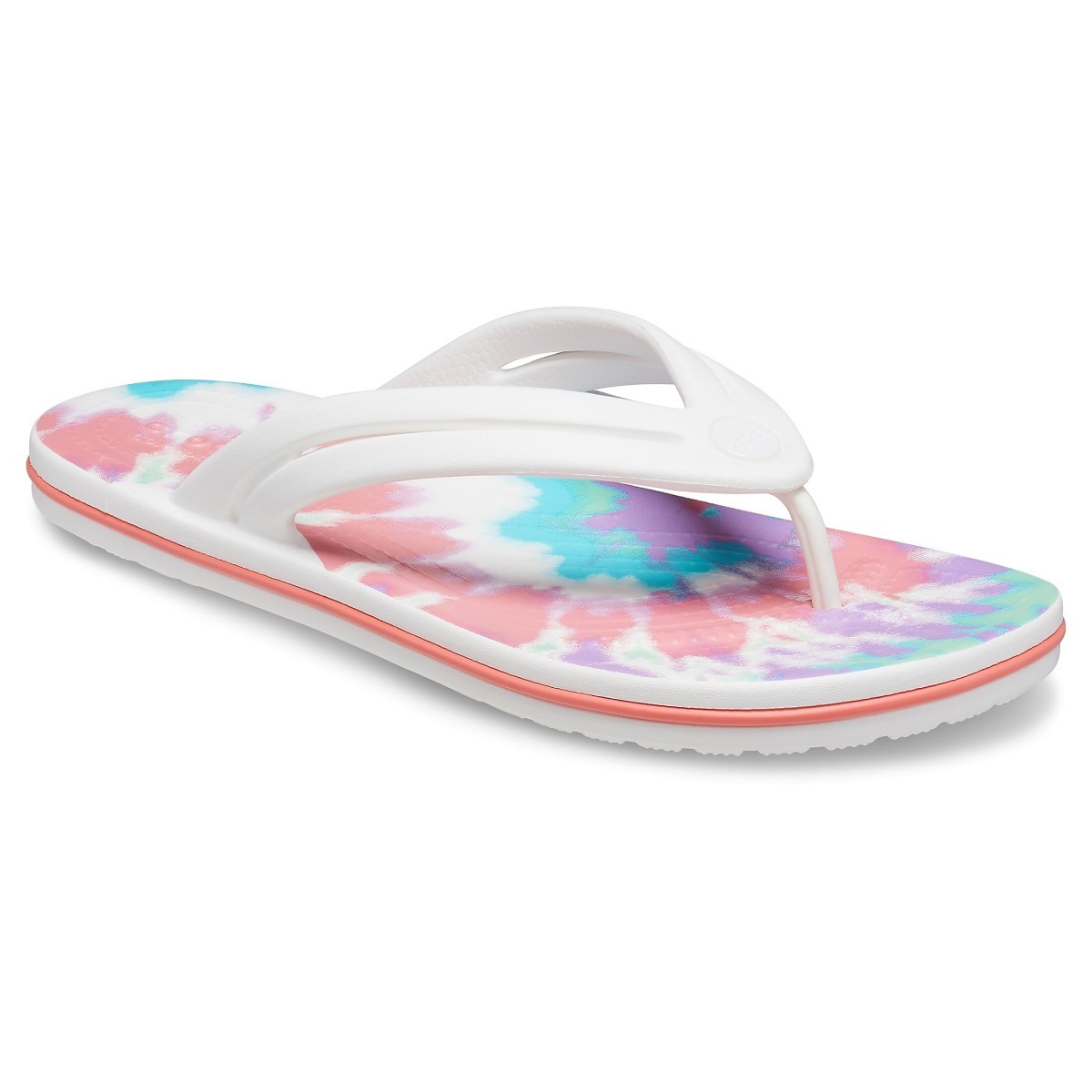 Șlapi Crocs Women’s Crocband Tie-Dye Flip Multicolor – Fresco/Multi Crocband imagine 2022