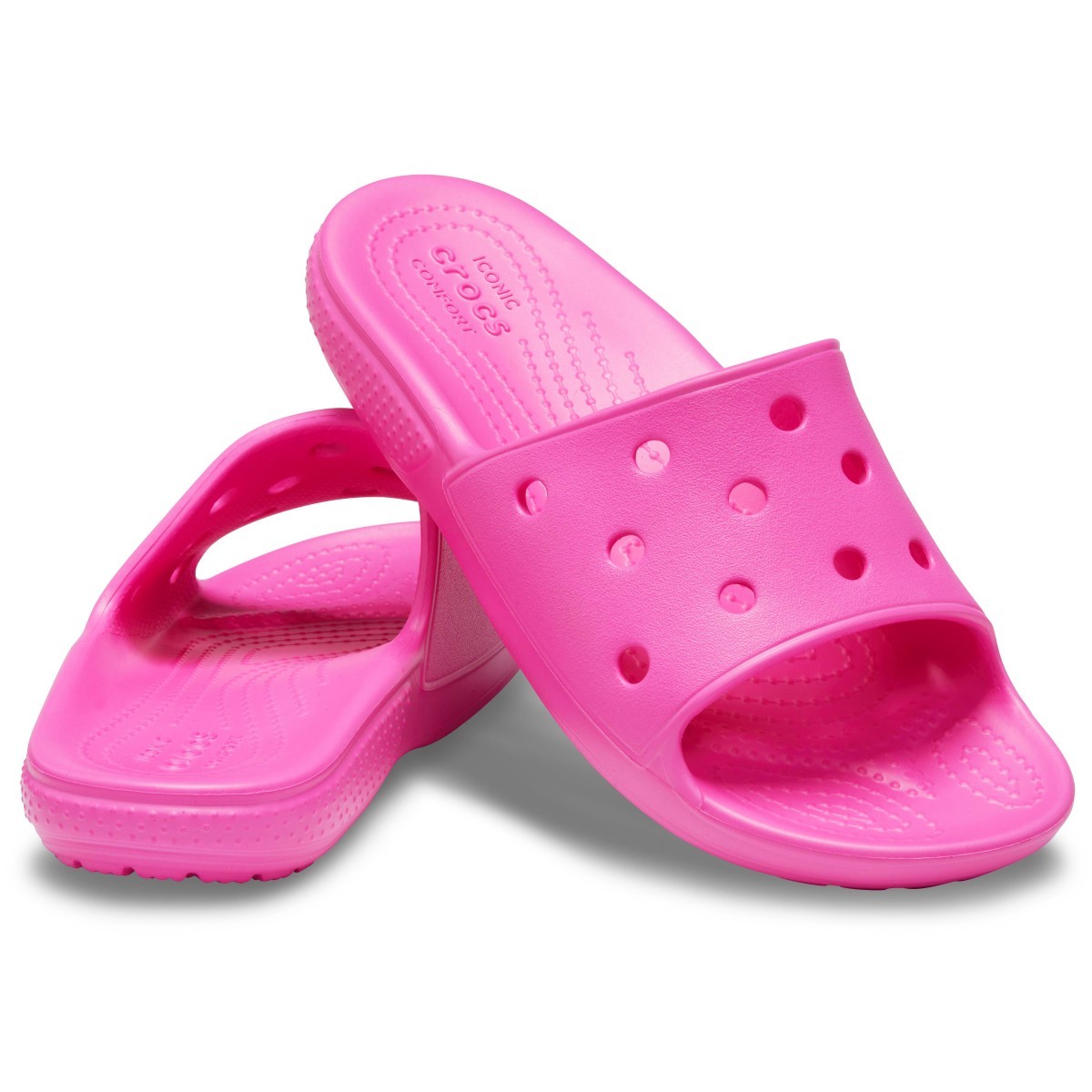 Papuci Kid\'s Classic Crocs Slide Roz - Electric Pink - 4 | YEO