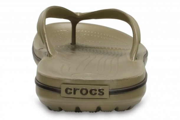 Slapi Crocs Crocband Flip Maro - Khaki - 4 | YEO