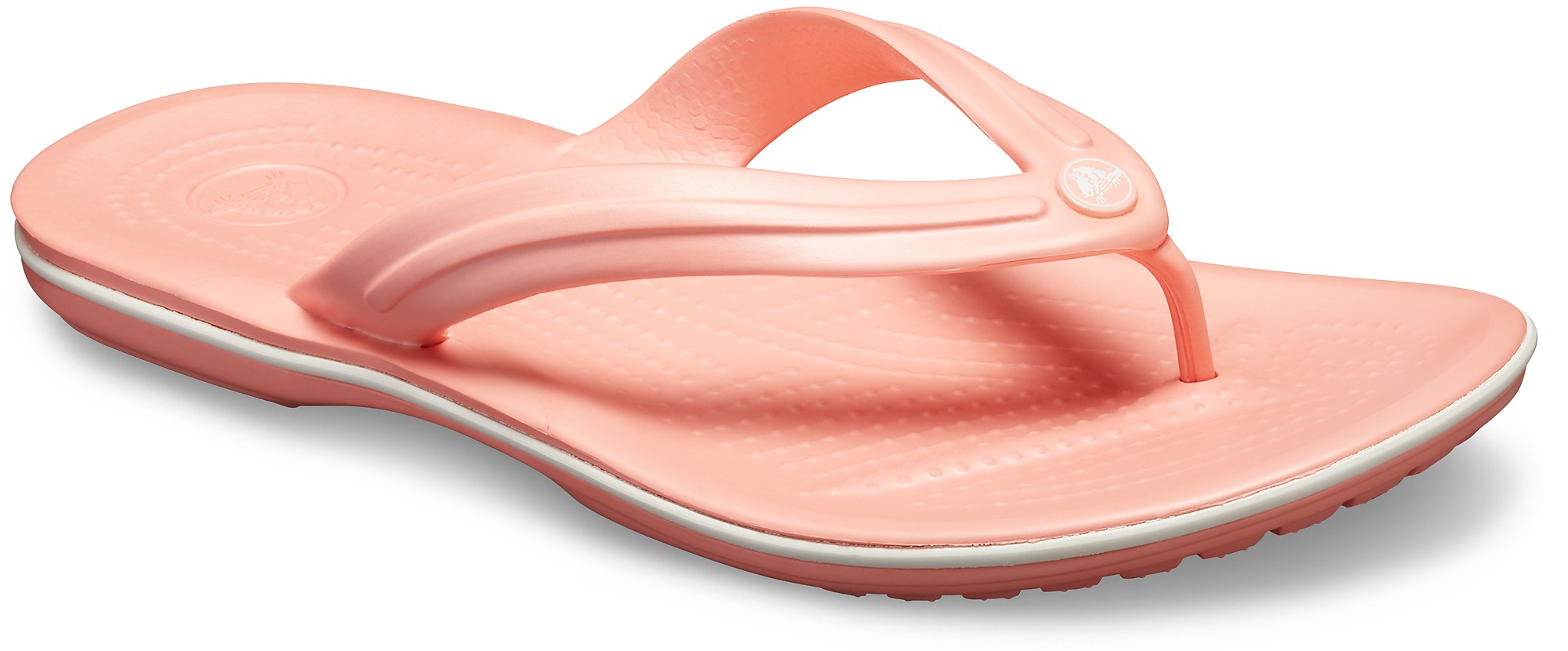 Slapi Crocs Crocband Flip Pepene - Melon/White - 1 | YEO