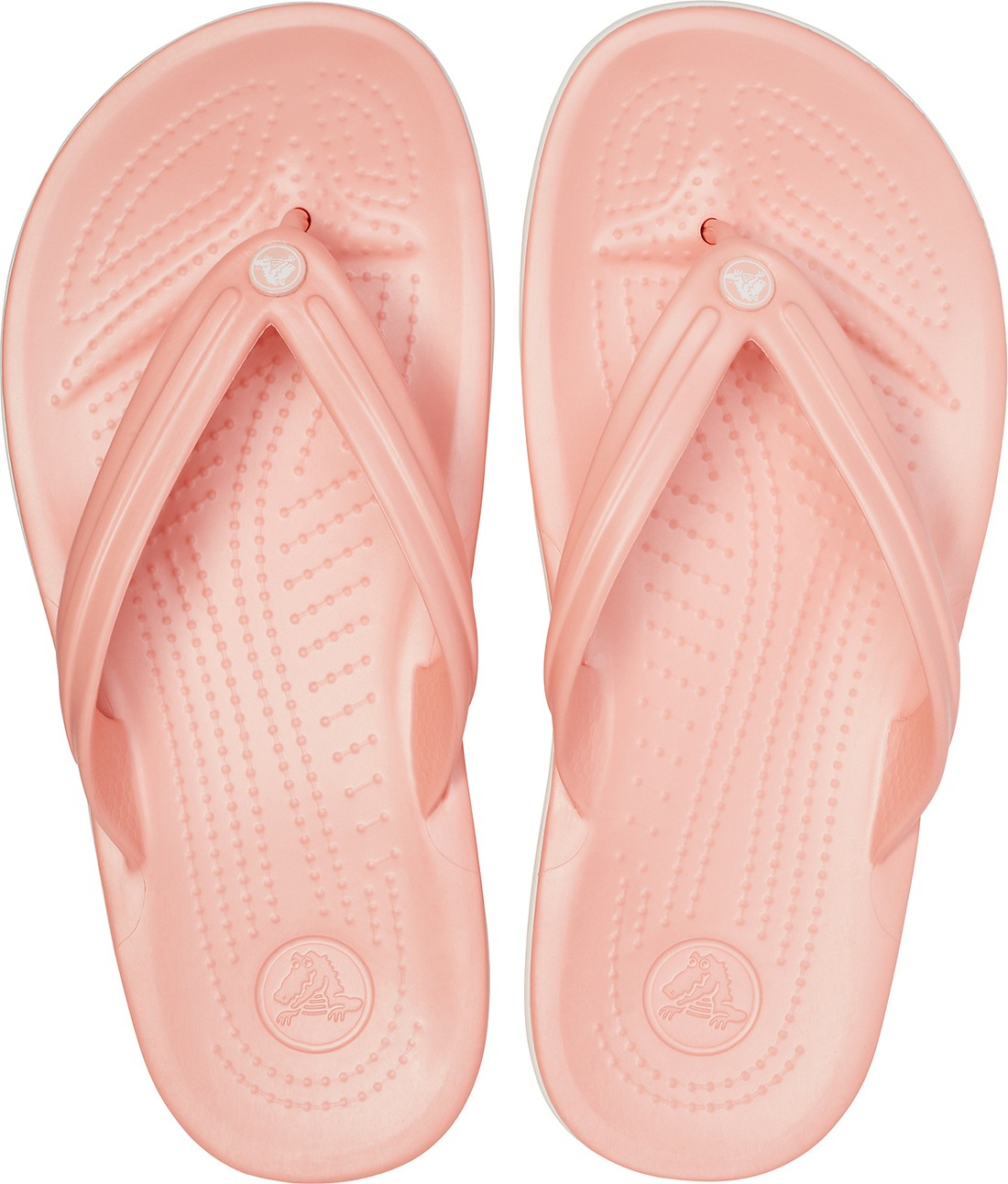 Slapi Crocs Crocband Flip Pepene - Melon/White - 2 | YEO