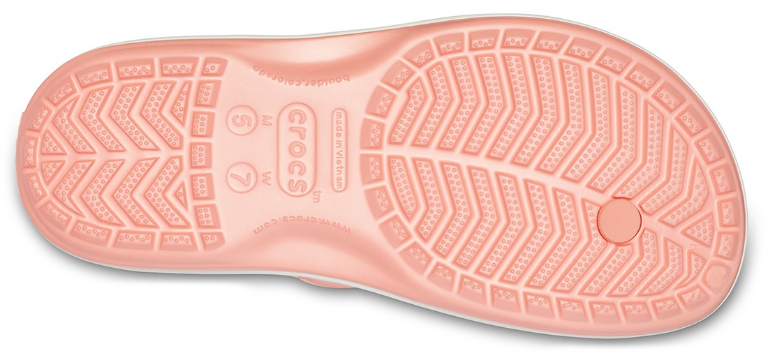 Slapi Crocs Crocband Flip Pepene - Melon/White - 3 | YEO