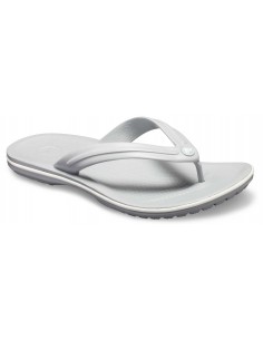 Slapi Crocs Crocband Flip Gri - Light Grey/White 2