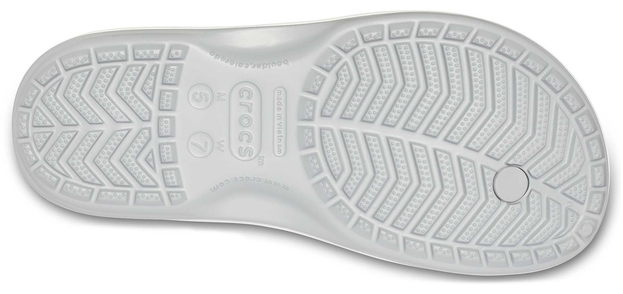 Slapi Crocs Crocband Flip Gri - Light Grey/White - 2 | YEO