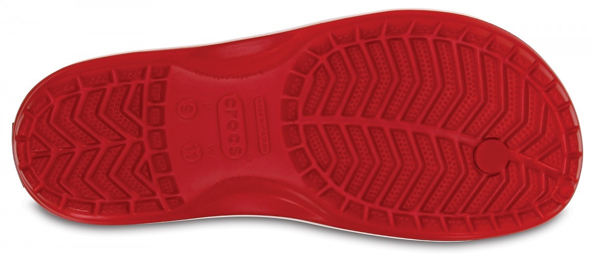 Slapi Crocs Crocband Flip Rosu - Pepper/White