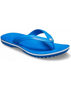 Slapi Crocs Crocband Flip Albastru - Bright Cobalt/White 2