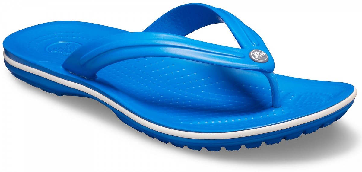 Slapi Crocs Crocband Flip Albastru - Bright Cobalt/White - 1 | YEO