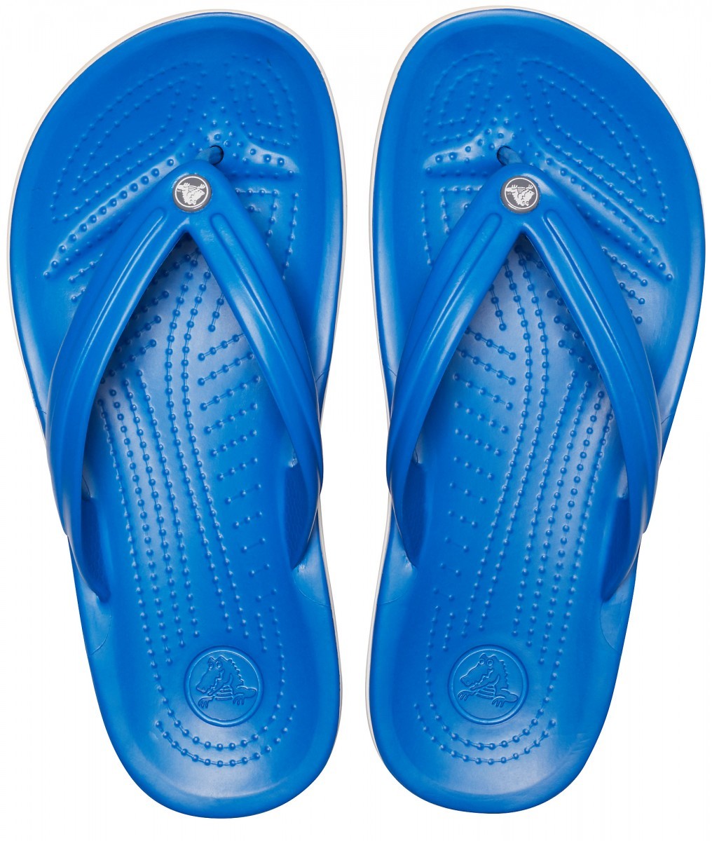 Slapi Crocs Crocband Flip Albastru - Bright Cobalt/White - 2 | YEO