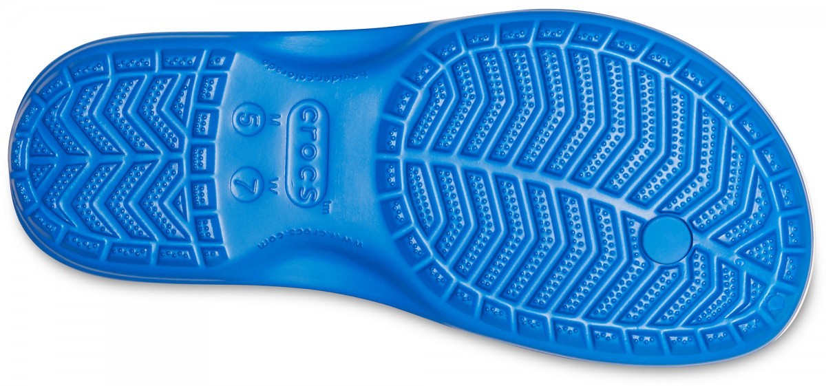 Slapi Crocs Crocband Flip Albastru - Bright Cobalt/White - 3 | YEO
