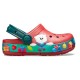 Saboți Crocs Fun Lab Holiday Lights Clog K Culoare Rosu - Pepper/White