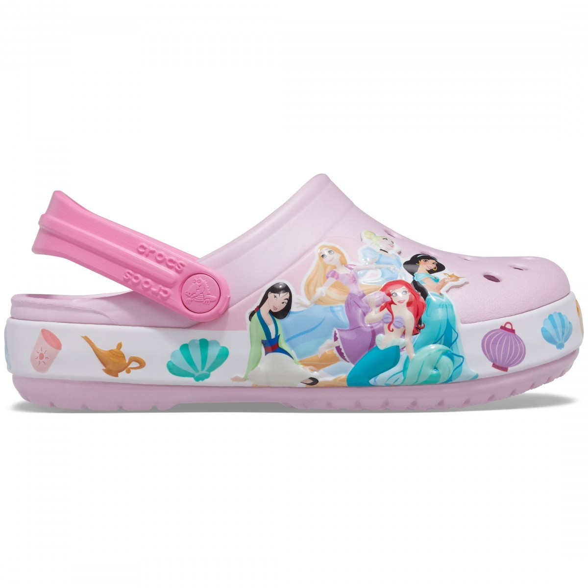 Saboti Crocs Fun Lab Disney Princess Lights Clog Roz - Ballerina Pink