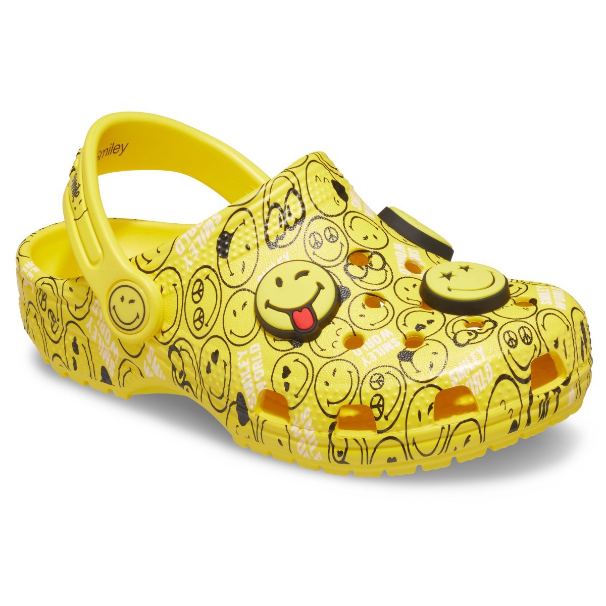 Saboți Crocs Classic Smiley World Clog Alb - White/Multi - 1 | YEO