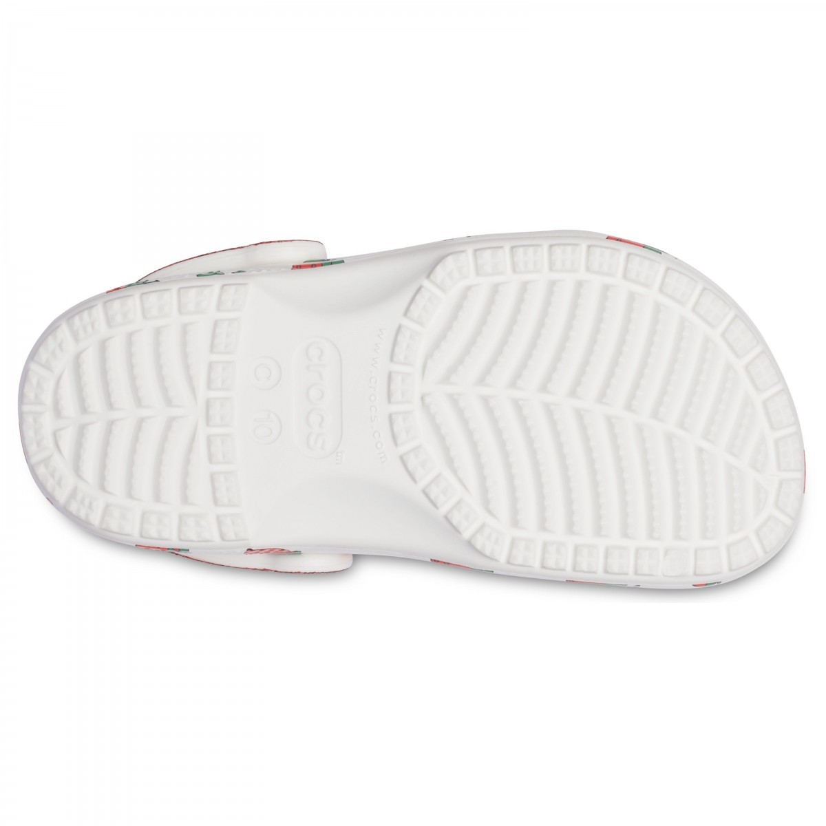 Saboți Crocs Classic Food Print Clog Alb - White - 2 | YEO